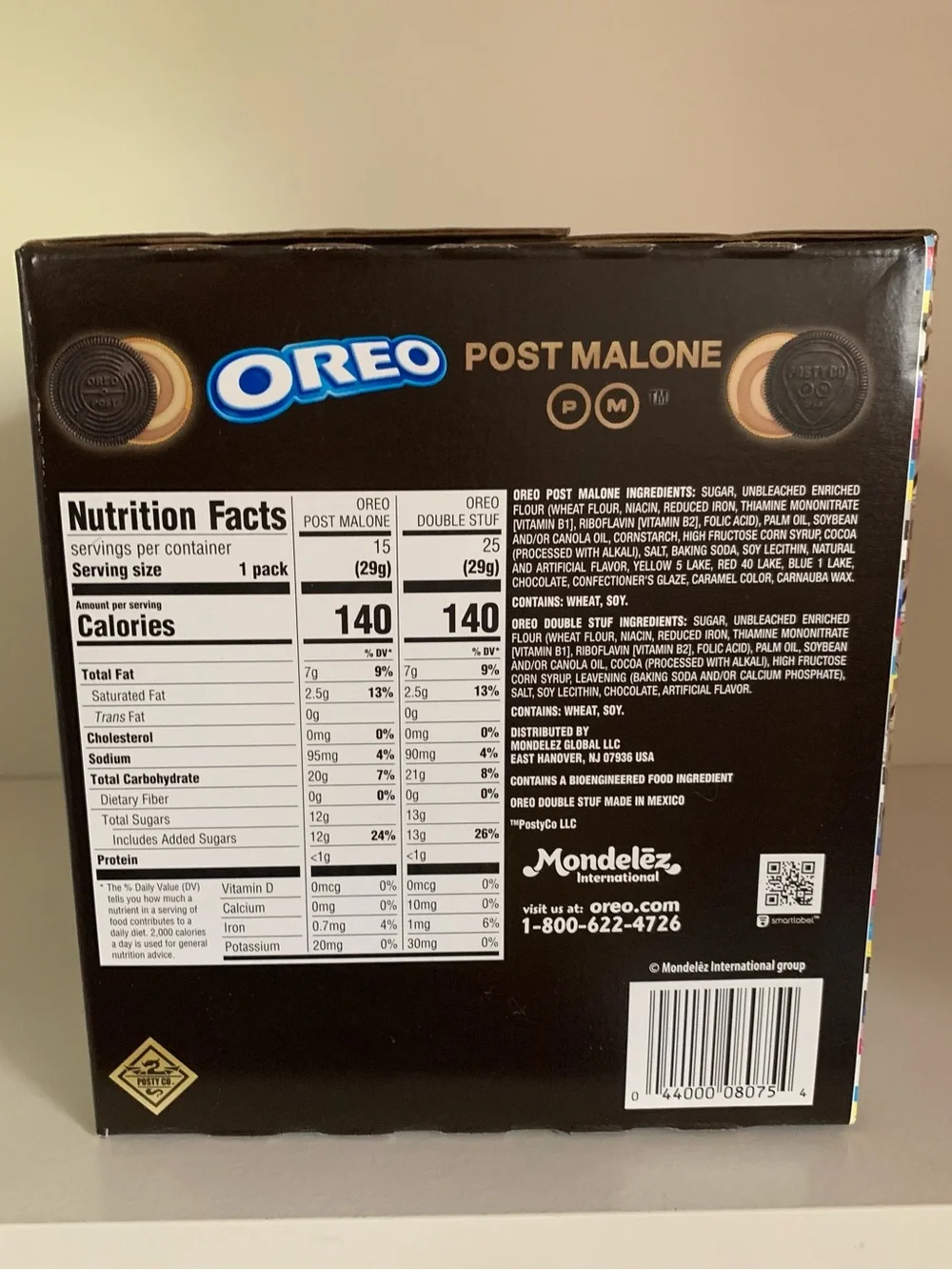 Empty post Malone Oreos box sealed